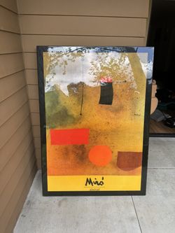 JOAN MIRO   Abstrait  Published  By Forme  SRI.1989...JOAN MIRO 1935 O/C. Colorphoto  HINZ.Printed In  ITALY.. Originally  Very RARE 44×60 In. 