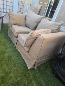 Tan love seat