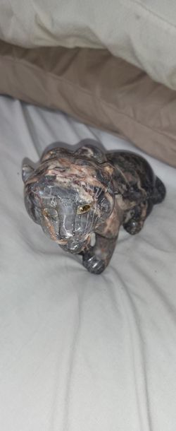 Marble figure, head made, Marble carved decoration used, 7"x4"