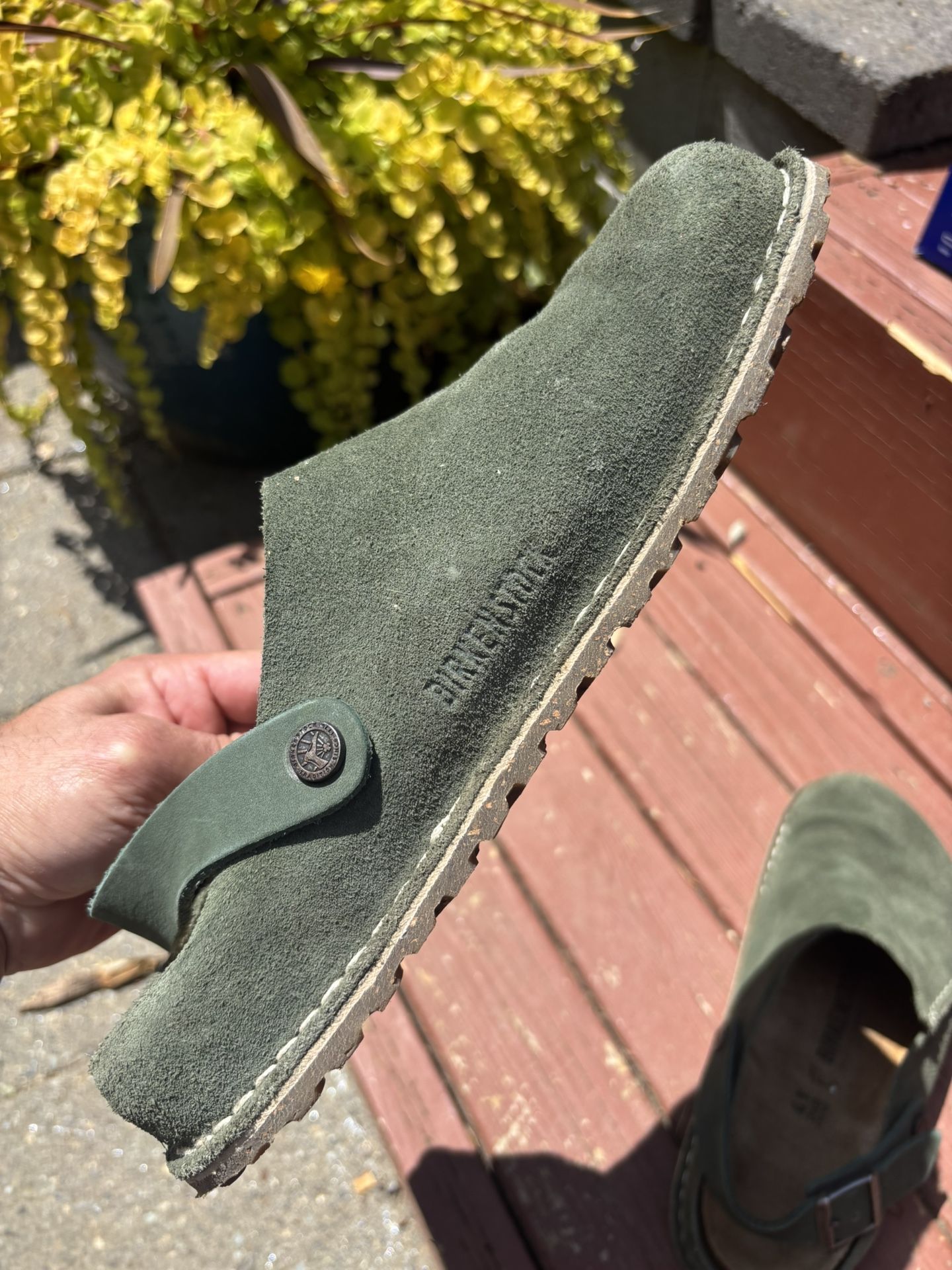 Birkenstock Lutry In Thyme Suede.