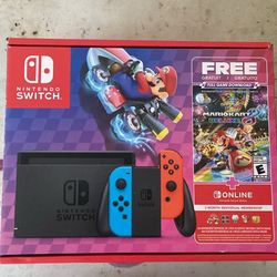 Nintendo Switch W/ Mario Kart 8 Deluxe P