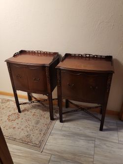 Set of  mahogany side tables