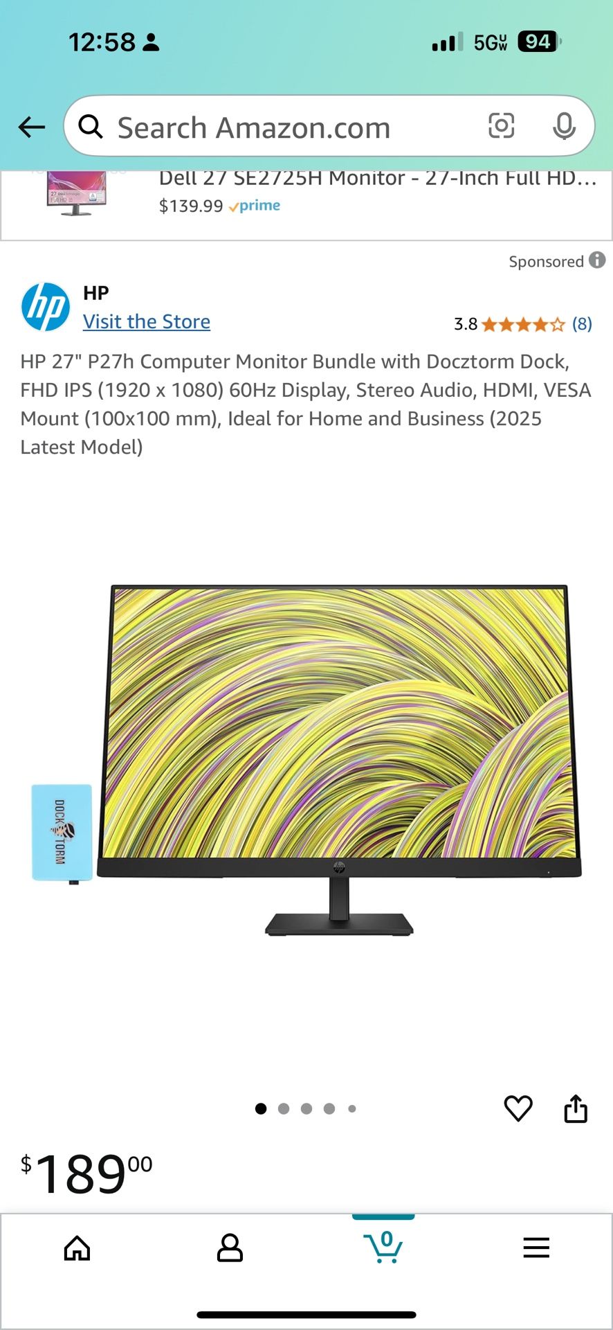 Hp M27ha Computer Monitors Brand New In Sealed Box