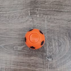 Orange & Black Soccer Ball Fidget Spinner 
