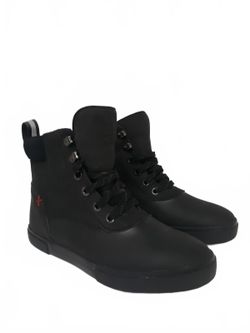 Xtratuf Mens 8 M Black Leather Ankle Deck Boots Waterproof Gum Sole Lace LAL-000