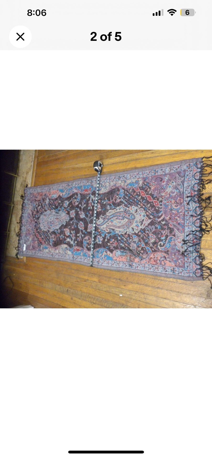 Item 0065 PASHMINA SCARF SHAWL STOLE MULTICOLOR REVERSIBLE 68x27