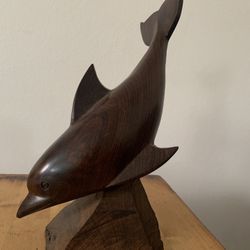 Ironwood Dolphin Sculpture