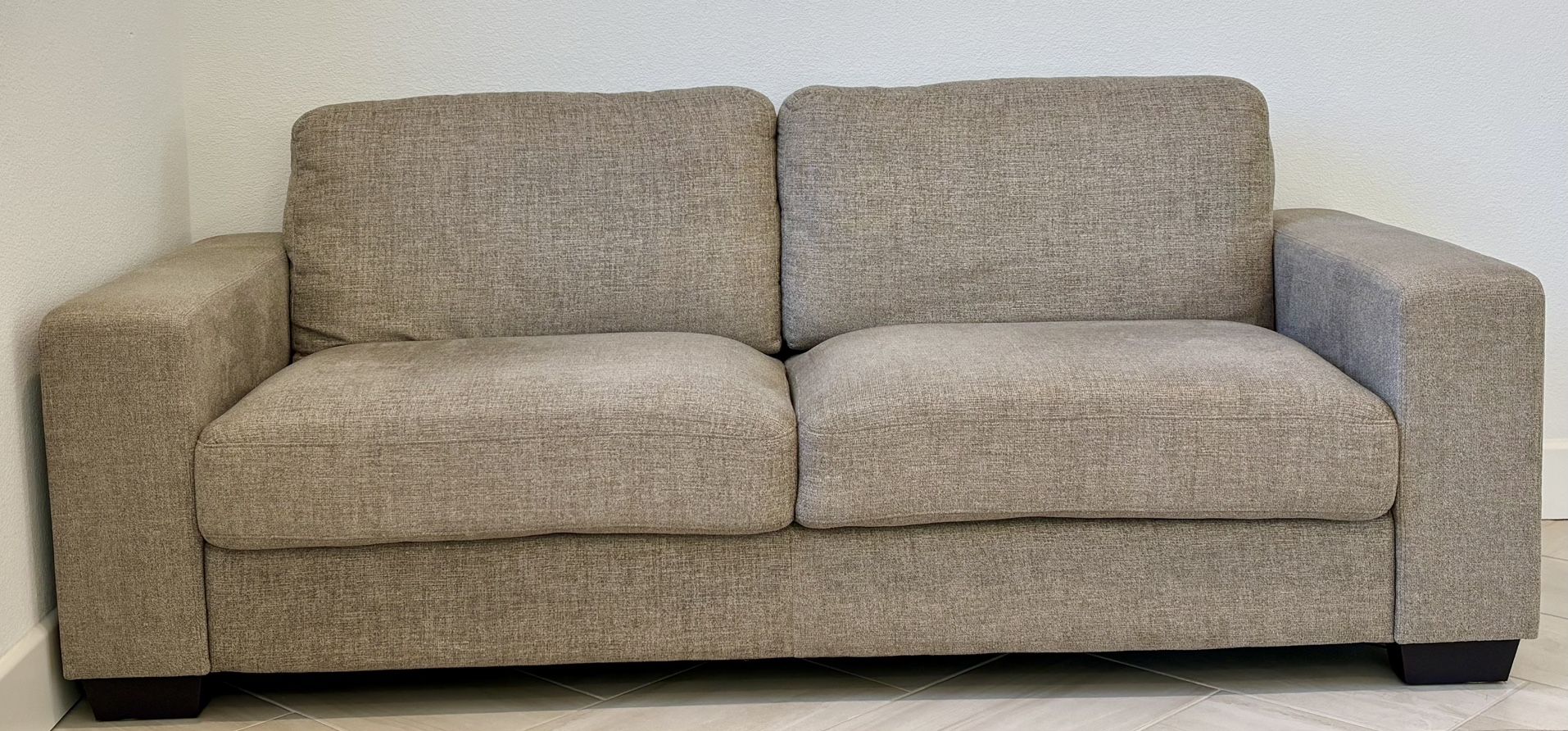 Modern 2-Seater Fabric Sofa – Excellent Condition