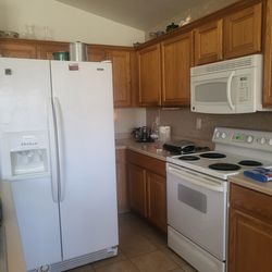 Refrigerator, Stove And Microwave 