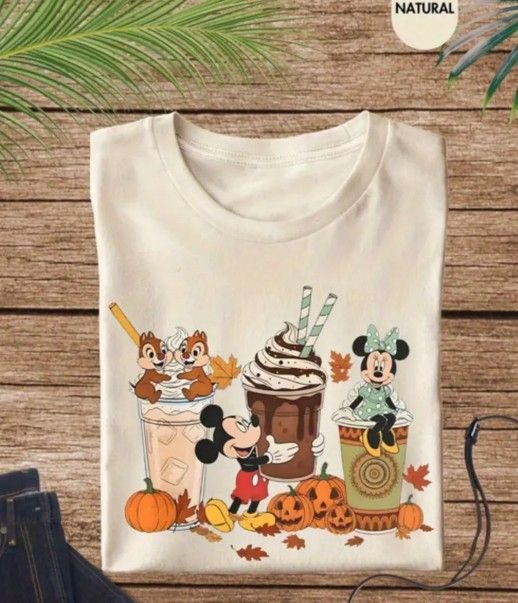 Mickey Mouse and Friends "Fall Vibes" T-Shirt L and XL