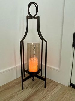 Standing Metal Candle Lantern