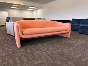 Anthropologie Peach Contemporary Sofa