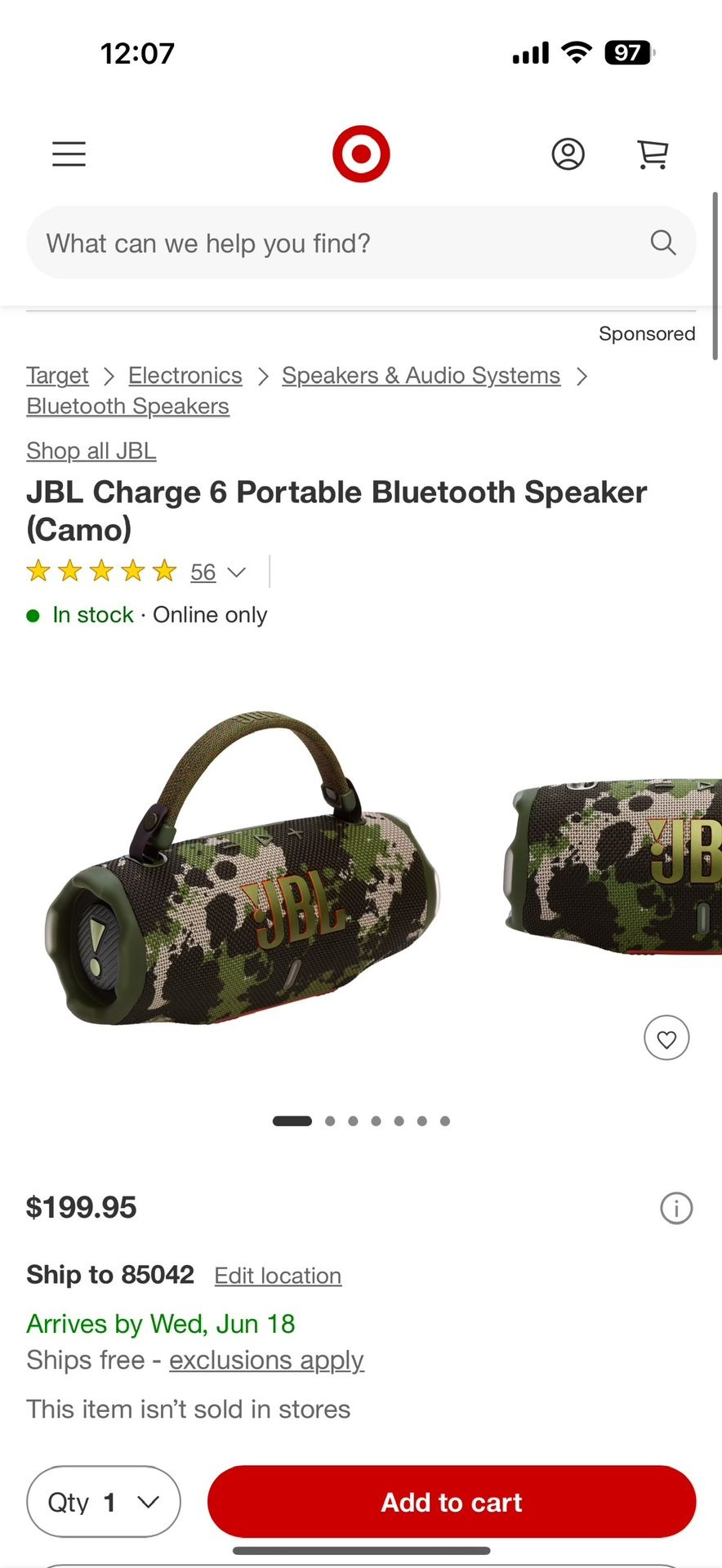 JBL Charge 6 Portable Bluetooth Speaker New Factory Sealed $165 EACH Bocina Bluetooth