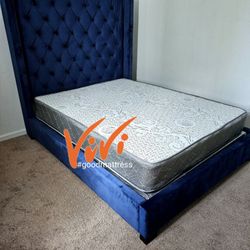QUEEN MATTRESS WITH BOX SPRING 2PC. BED FRAME ISN'T AVAILABLE