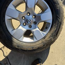 Set of Ram Rims + Goodyear Wrangler Tires
