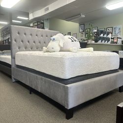 Full Size Frame And Mattress Sale 
