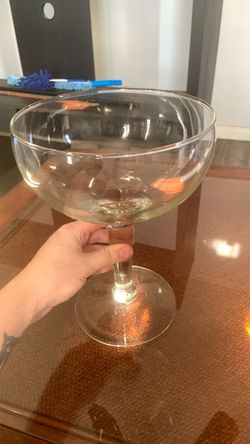 Large Clear Glass Coupe Bowl