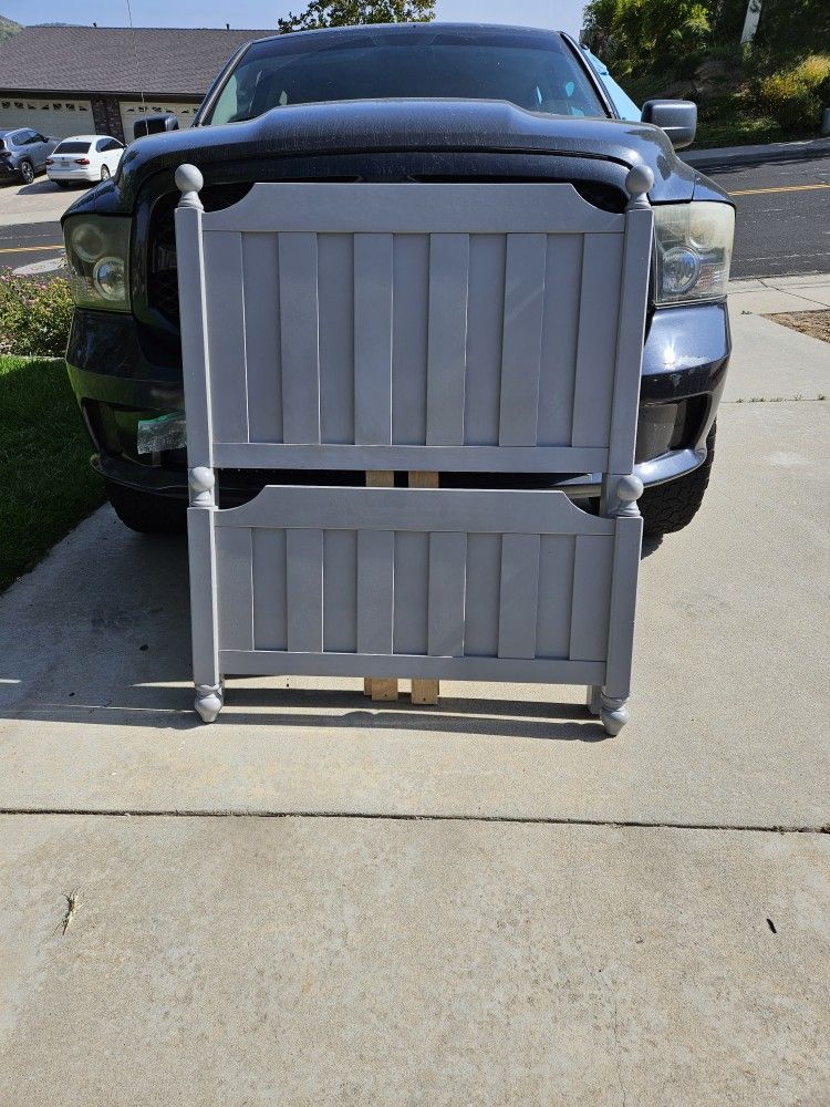 Grey Twin Bed Frame