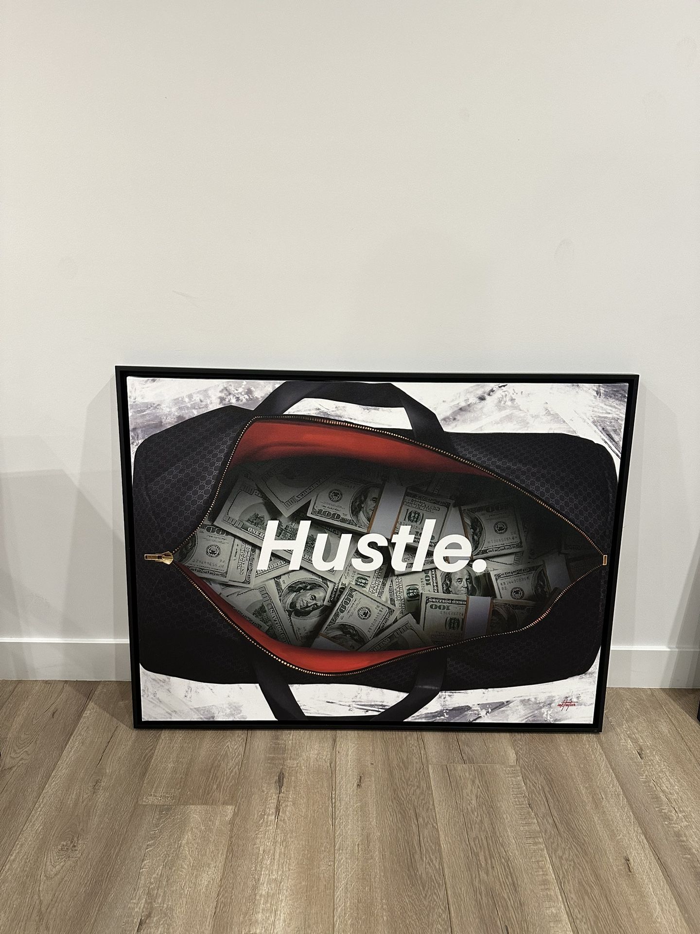HUSTLE FRAME ART CANVAS / MANCAVE / OFFICE