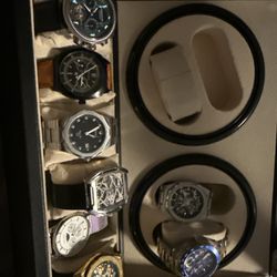 Selling my watch collection along with a dual automatic watch winder/storage box.