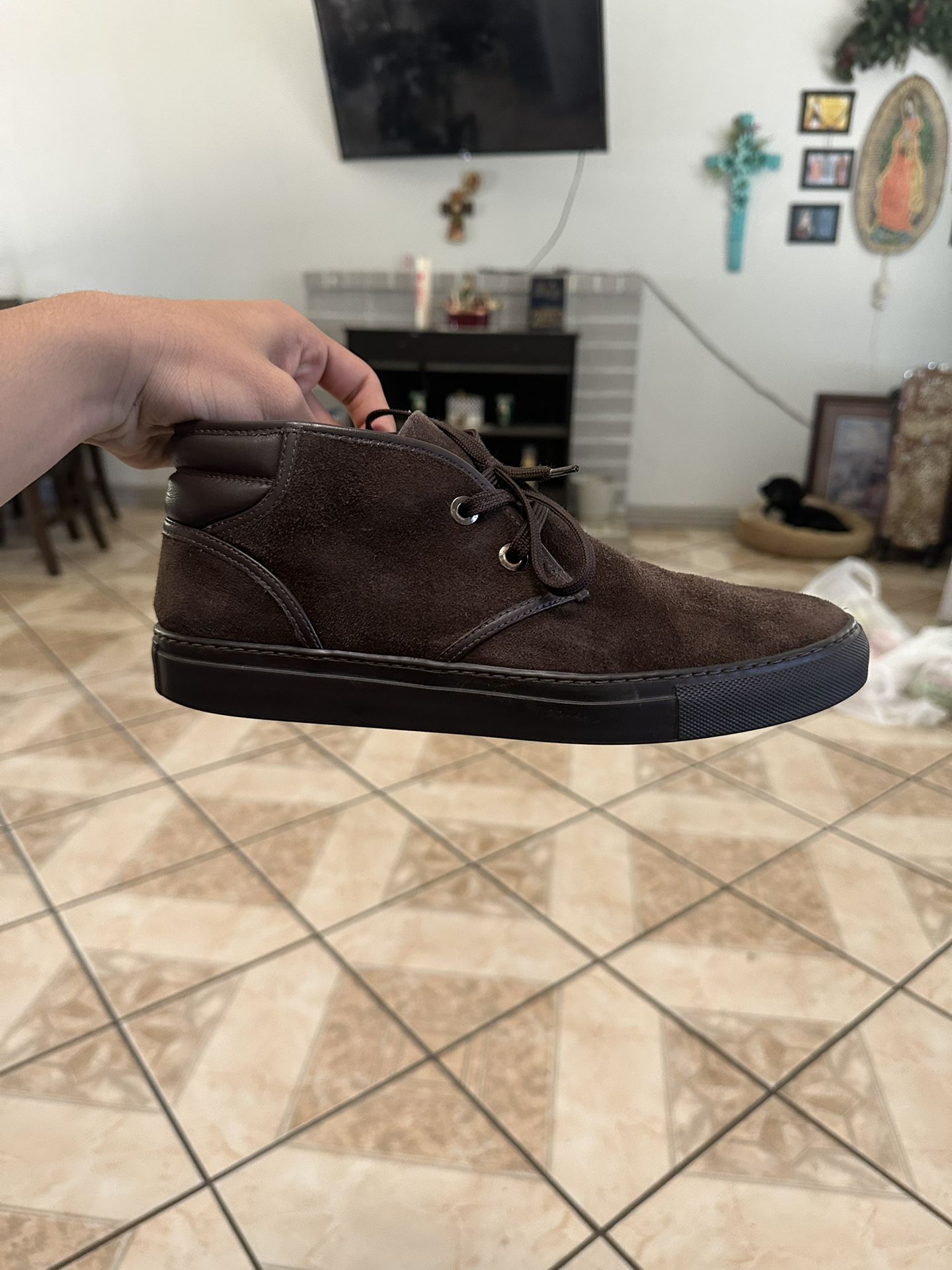Moncler Suede Lace Up Shoes
