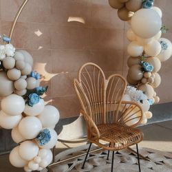 Balloons Ring Chair Rug Peacock Backdrop Ring 