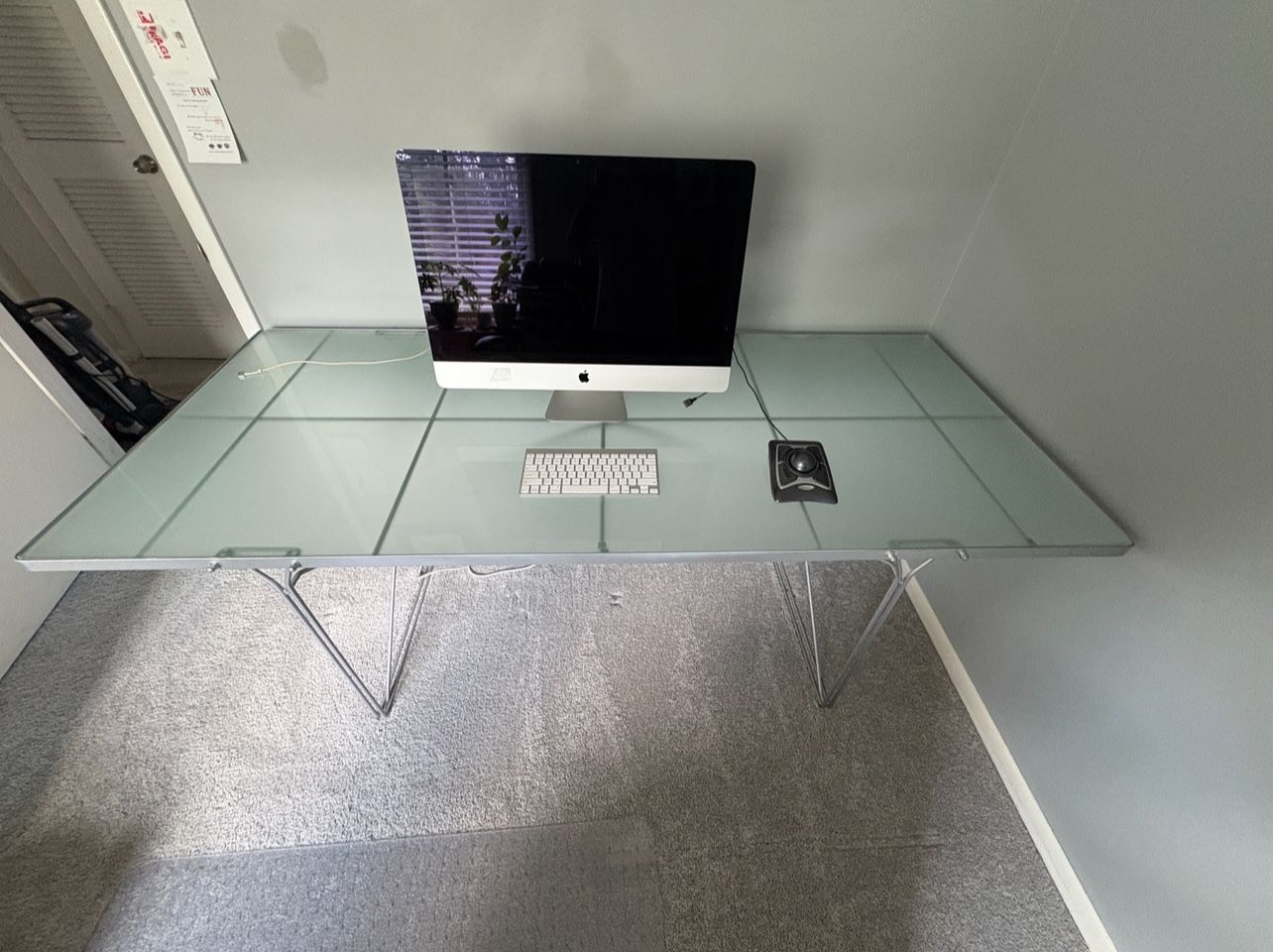 Frosted Glass Desk Table  $60 OBO