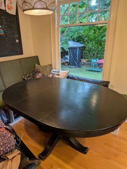 Black Dining Table - Extensible - $50