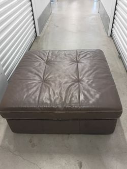 Big storage leather couch