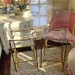 Two Cayden Counter Stool with Metal Frame