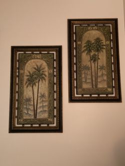 LARGE PALM WALL HANGINGS