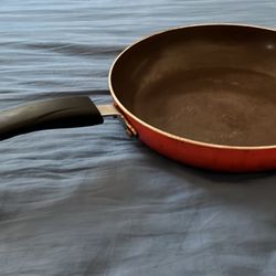 Red Non-Stick Frying Pan with Black Handle