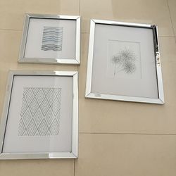 Set Of 3 Mirrored Frames Measurements On The Pictures Pickup In Brickell