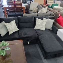 Sectional Sofa Sleeper & Storage Chaise
