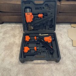 Campbell Hausfeld Ironforce 4 Pc Pneumatic Nailer Set W/hard Case