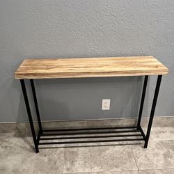 NEW - Entryway Table / Sofa Table / Console Table / Accent Table - Wood with Black Metal Frame