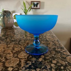 Westmoreland Frosted Blue Candy Dish