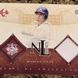 Marcus Giles Upper Deck NL Artifacts Jersey Card 313/325 *Read Description*