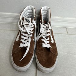 Vans Sk8-Hi Tortoise Shell Brown Suede Size 12
