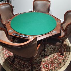 Poker Table with 4 Chairs