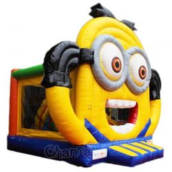 19‘x13.1’x14.8’ Minion Inflatable Bounce House With Slide Commercial 1130