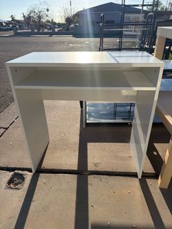 White vanity desk