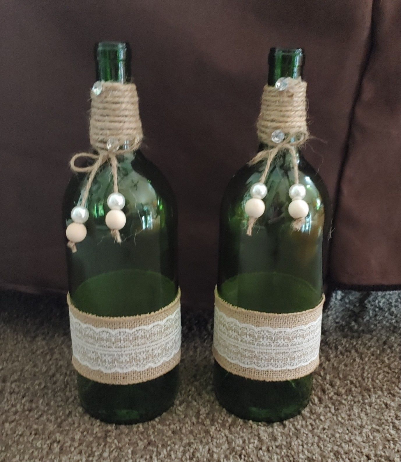 2 Decorated bottles