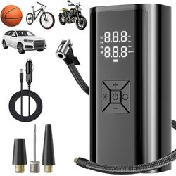 Portable Tire Inflator, Air Compressor Air PumpWith Digital Pressure Gauge, 150 PSI, Air Pump With Strong Light For Car, Motorcycle, Electric Bike,