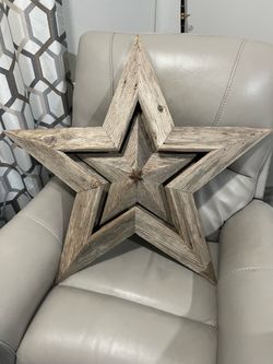 5 Point Wood Star with Lights