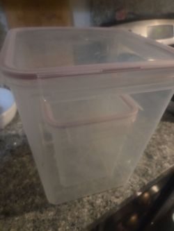 Clear Plastic Food Storage Container with Lid