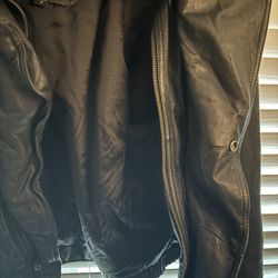 Small Men’s Leather Bomber Jacket