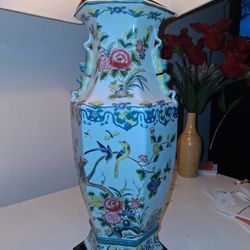 Chinese Porcelein Base Lamp, Vintage
