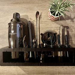 Royal Reserve Gunmetal Cocktail Mixology Kit w/ Book