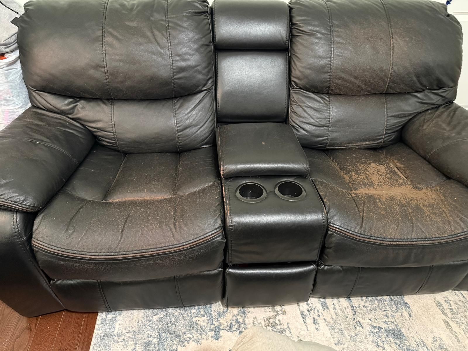 2 Leather Couches